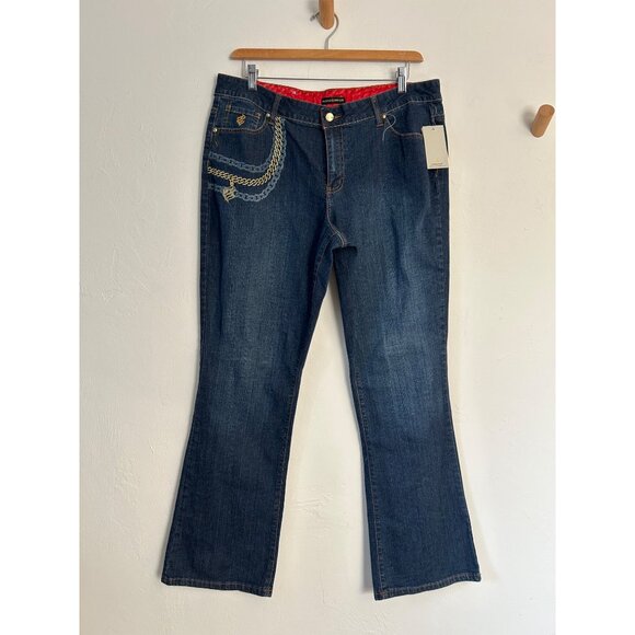 Rocawear Vintage Women's  Sz 20 Blue Flare Jeans - Picture 2 of 15